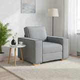 Vidaxl sofa stoel lichtgrijs 100x78x84 cm stof