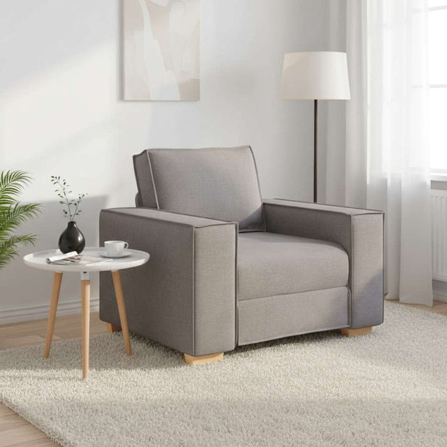Vidaxl sofa stoel taupe 100x78x84 cm stof