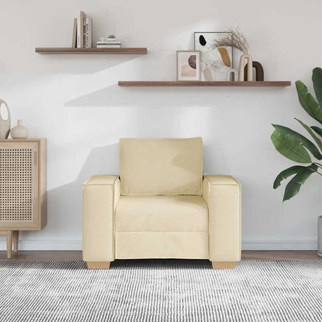 Vidaxl sofa stoel crème 100x78x84 cm stof