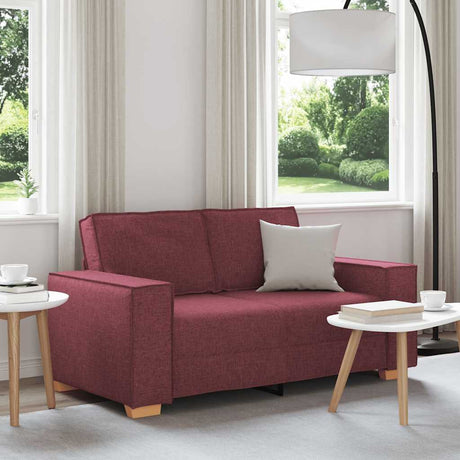 Vidaxl 2-zitsbank wijnrood 160x78x84 cm stof