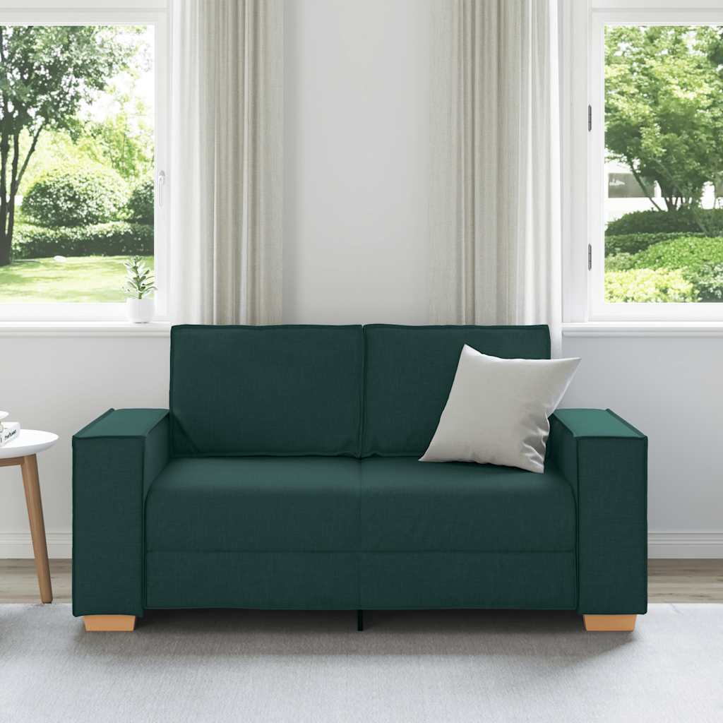 Vidaxl 2-zitsbank donkergroen 160x78x84 cm stof