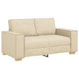 Vidaxl 2-zitsbank crème 160x78x84 cm stof