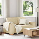 Vidaxl 2-zitsbank crème 160x78x84 cm stof