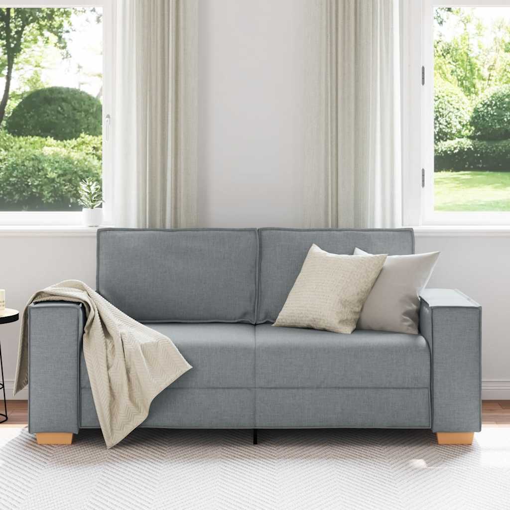 Vidaxl 2-zitsbank lichtgrijs 180x78x84 cm stof