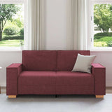 Vidaxl 2-zitsbank wijnrood 180x78x84 cm stof