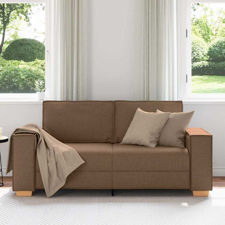 Vidaxl 2-zitsbank bruin 180x78x84 cm stof