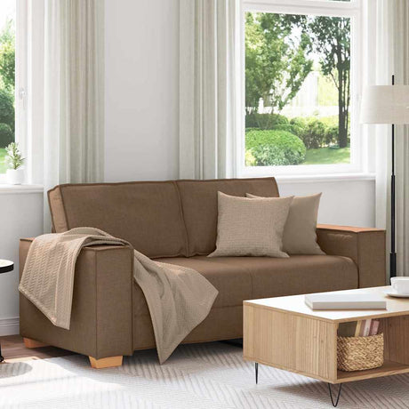 Vidaxl 2-zitsbank bruin 180x78x84 cm stof