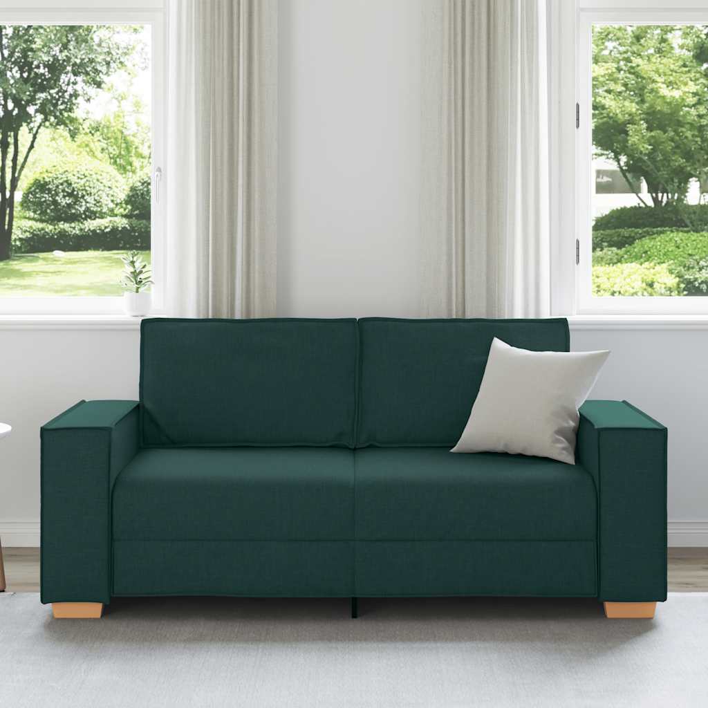Vidaxl 2-zitsbank donkergroen 180x78x84 cm stof