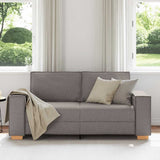 Vidaxl 2-zitsbank taupe 180x78x84 cm stof