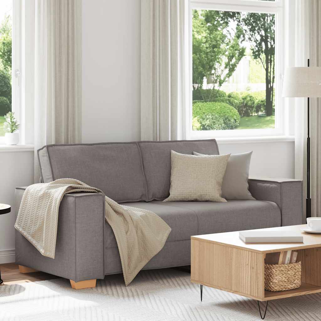 Vidaxl 2-zitsbank taupe 180x78x84 cm stof