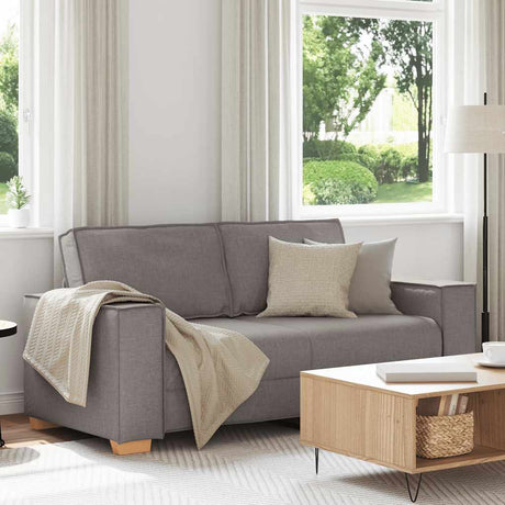 Vidaxl 2-zitsbank taupe 180x78x84 cm stof