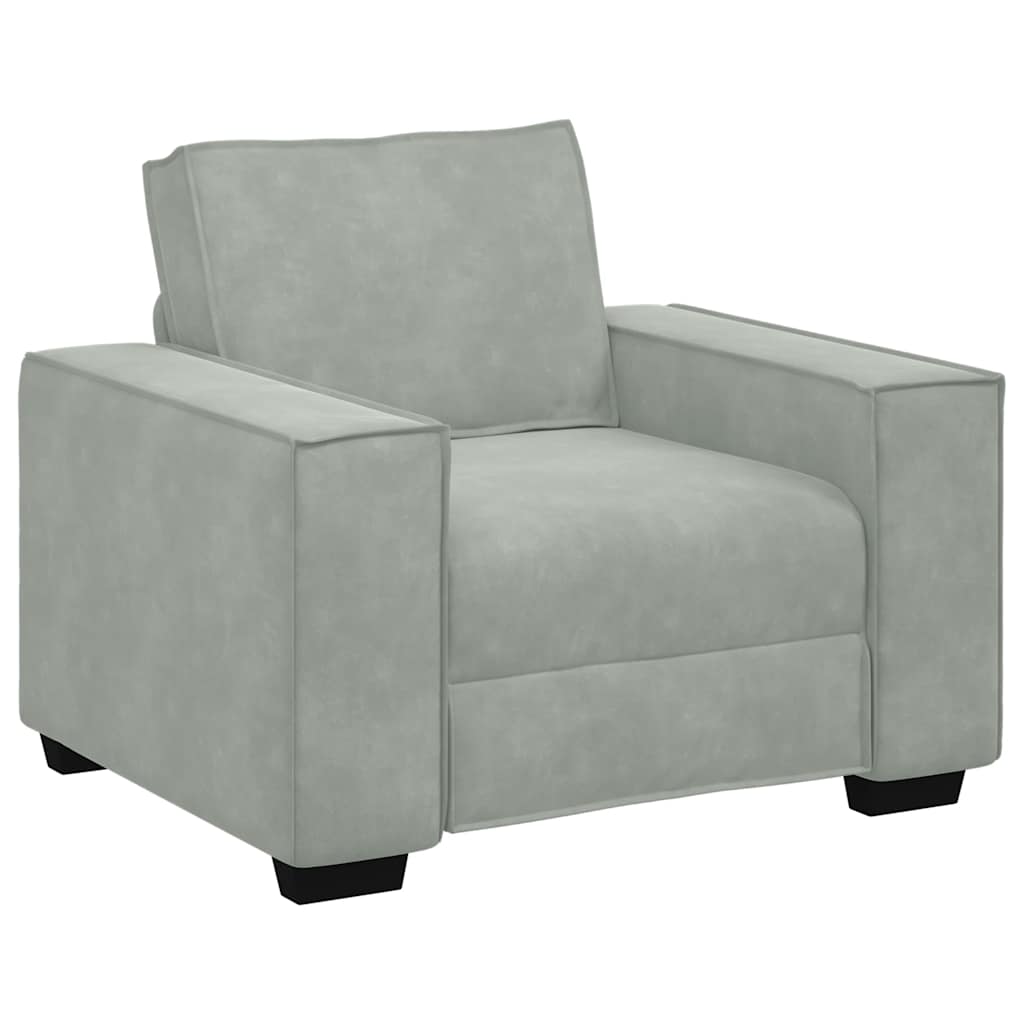 Vidaxl fauteuil 100x78x84 cm fluweel lichtgrijs