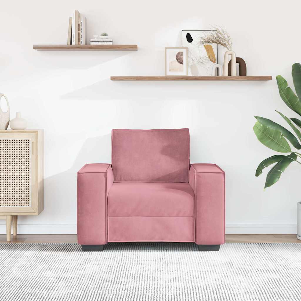 Vidaxl sofastoel roze 100x78x84 cm fluweel