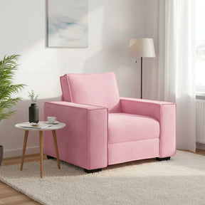 Vidaxl sofastoel roze 100x78x84 cm fluweel