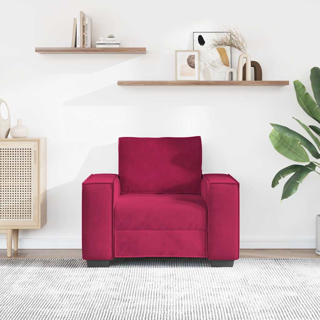 Vidaxl sofastoel wijnrood 100x78x84 cm fluweel