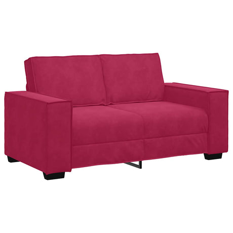 Vidaxl tweezitsbank 160x78x84 cm fluweel wijnrood