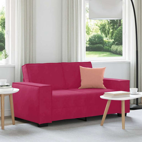 Vidaxl tweezitsbank 160x78x84 cm fluweel wijnrood
