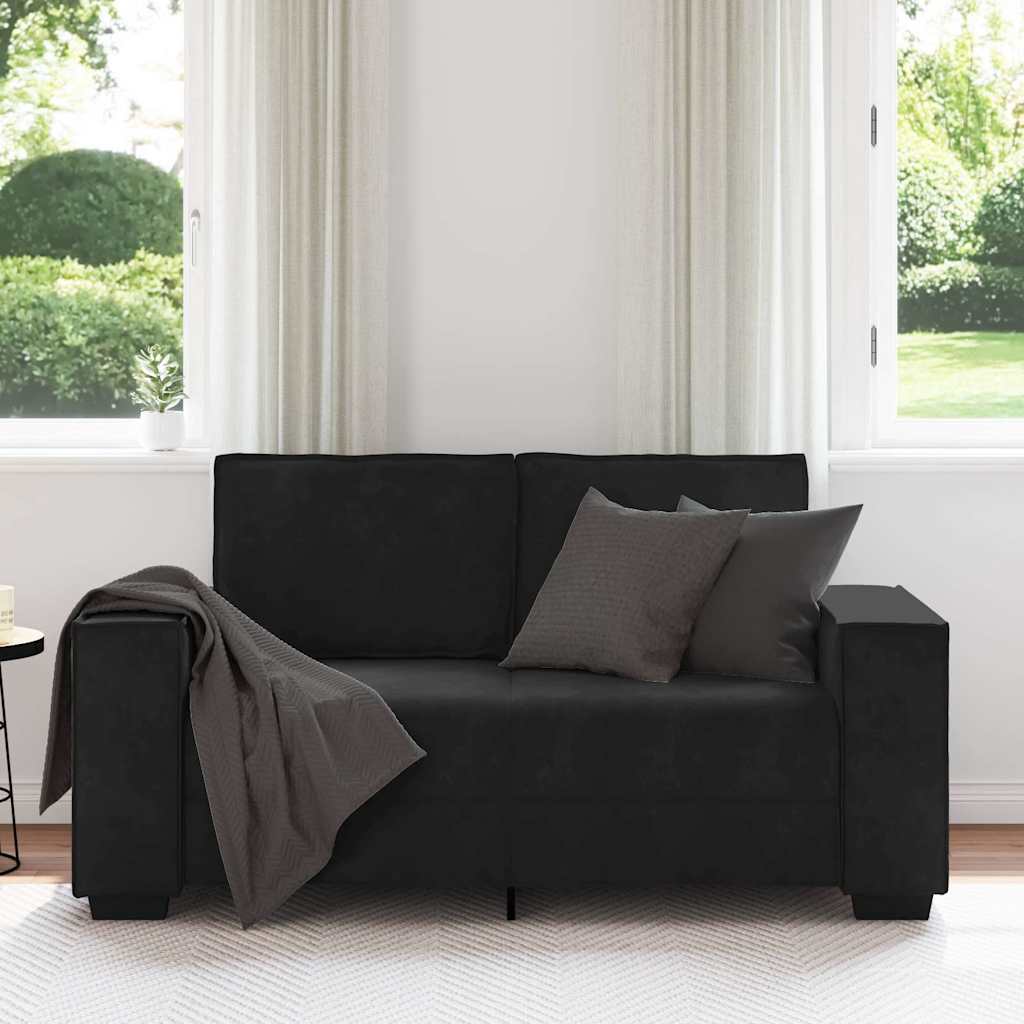 Vidaxl tweezitsbank 160x78x84 cm fluweel zwart