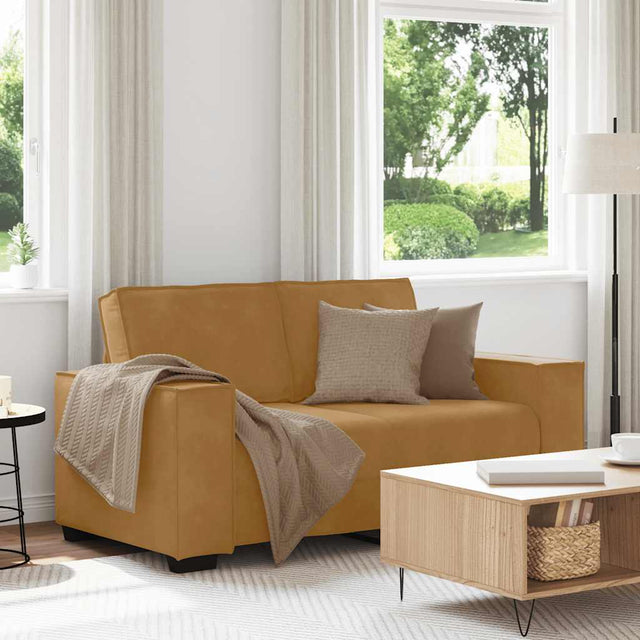 Vidaxl tweezitsbank 160x78x84 cm fluweel bruin
