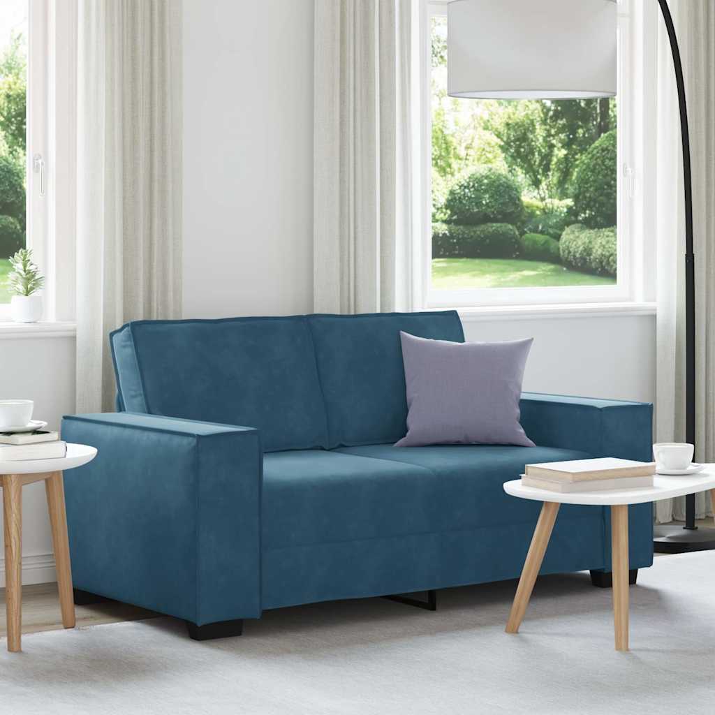 Vidaxl tweezitsbank 160x78x84 cm fluweel blauw
