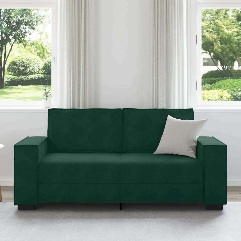 Vidaxl tweezitsbank 180x78x84 cm fluweel donkergroen
