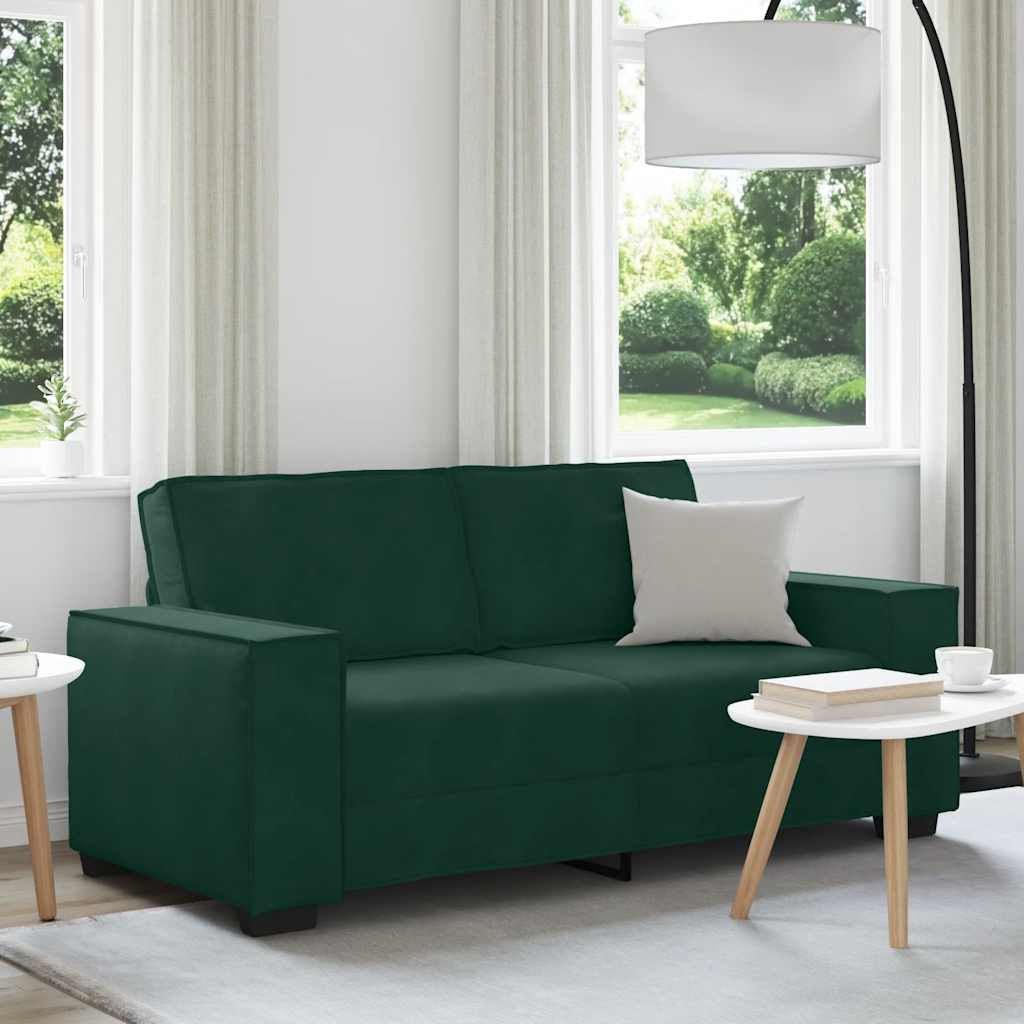 Vidaxl tweezitsbank 180x78x84 cm fluweel donkergroen