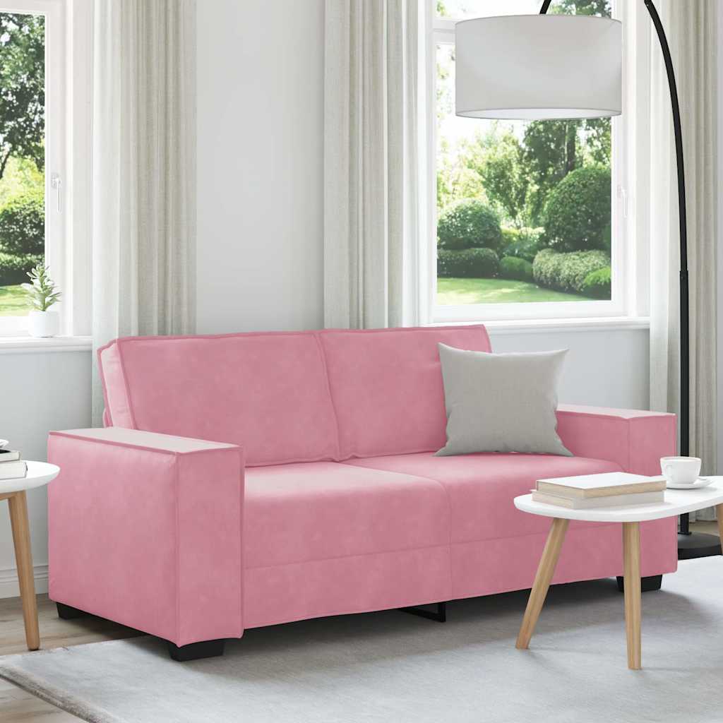 Vidaxl tweezitsbank 180x78x84 cm fluweel roze
