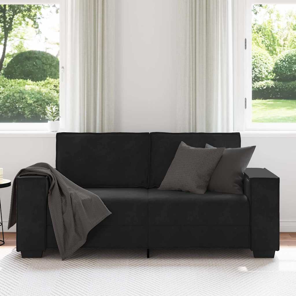 Vidaxl tweezitsbank 180x78x84 cm fluweel zwart