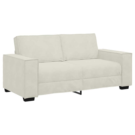 Vidaxl tweezitsbank 180x78x84 cm fluweel crèmekleurig