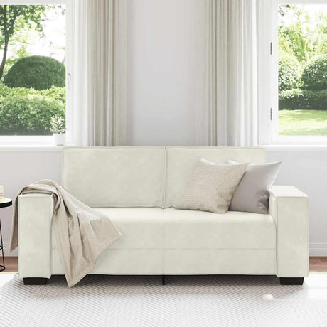 Vidaxl tweezitsbank 180x78x84 cm fluweel crèmekleurig