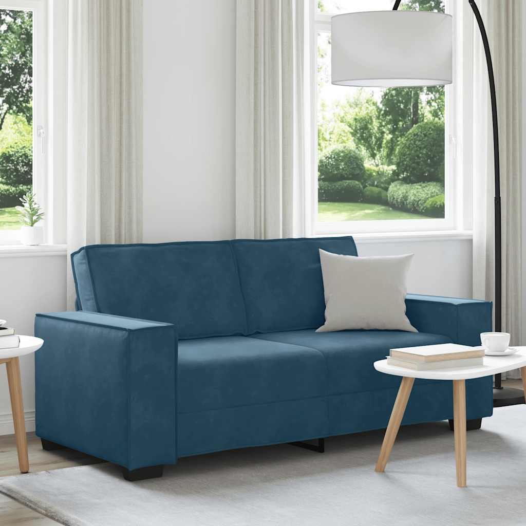Vidaxl tweezitsbank 180x78x84 cm fluweel blauw