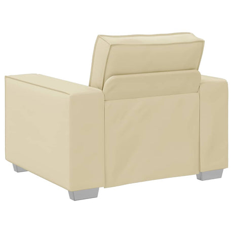 Vidaxl sofa stoel crème 100 cm nep leer