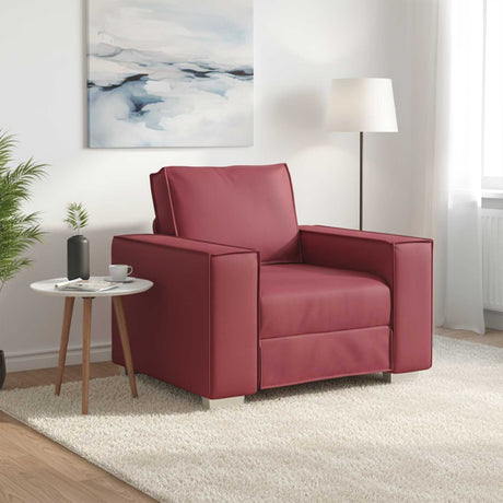 Vidaxl sofa stoel wijnrood 100 cm nep leer