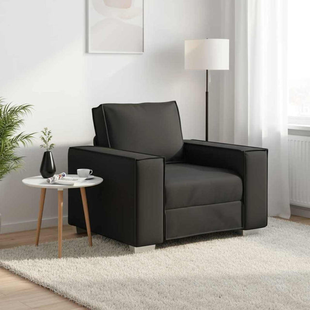 Vidaxl sofa stoel zwart 100 cm nep leer