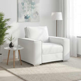 Vidaxl sofa stoel wit 100 cm nep leer