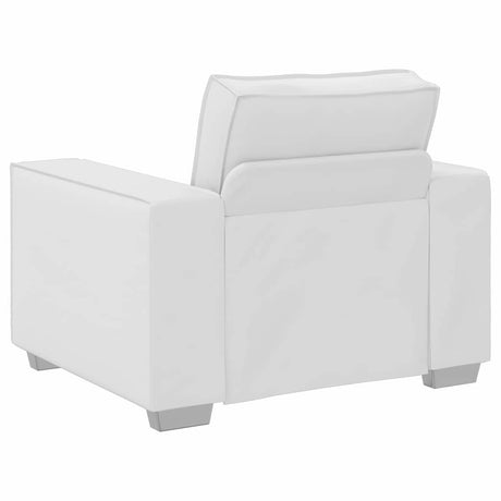 Vidaxl sofa stoel wit 100 cm nep leer
