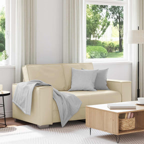 Vidaxl loveseat crème 160 cm nep leer