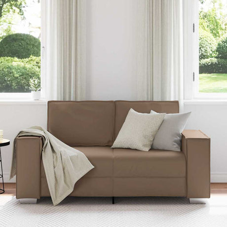 Vidaxl loveseat cappuccino 160 cm nep leer