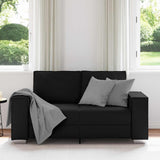 Vidaxl loveseat zwart 160 cm nep leer