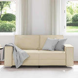 Vidaxl loveseat crème 180 cm nep leer
