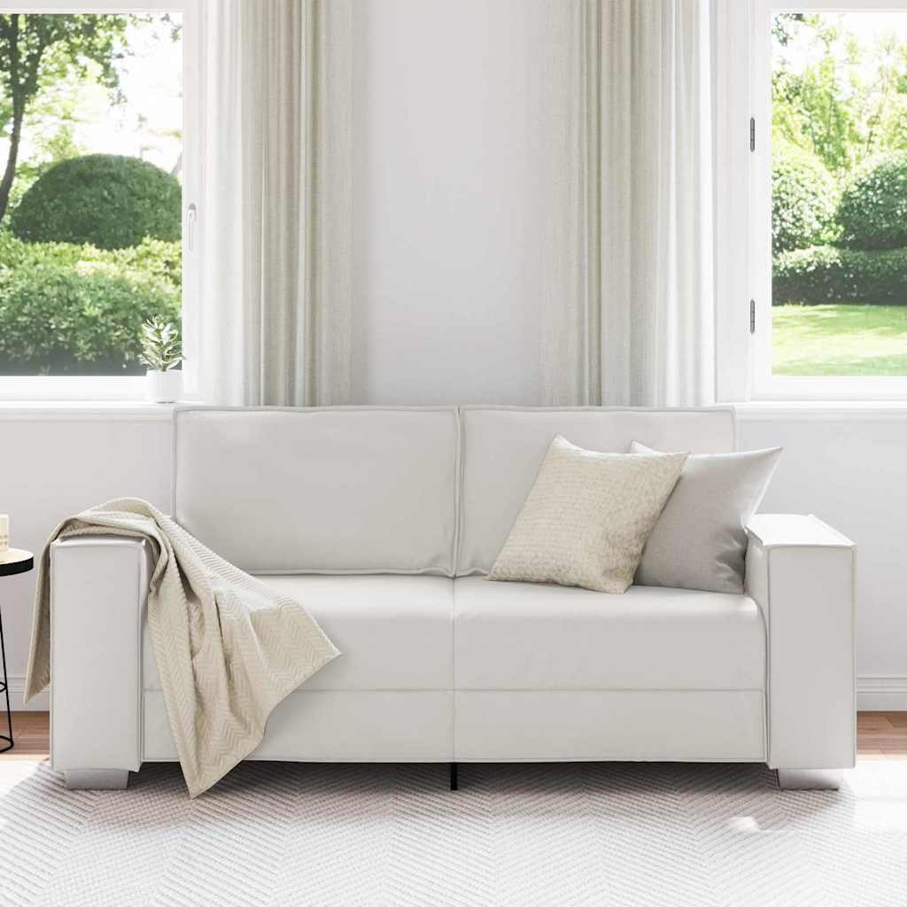 Vidaxl loveseat wit 180 cm nep leer