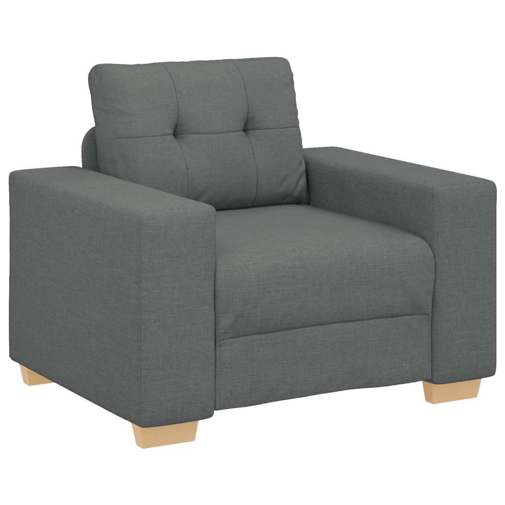 Vidaxl fauteuil 100x78x80 cm stof donkergrijs