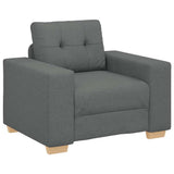 Vidaxl fauteuil 100x78x80 cm stof donkergrijs