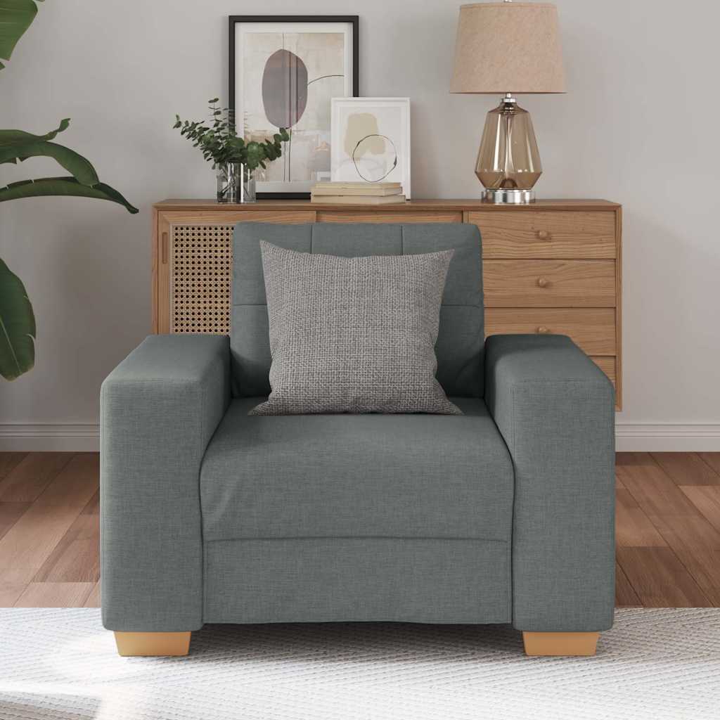 Vidaxl fauteuil 100x78x80 cm stof donkergrijs