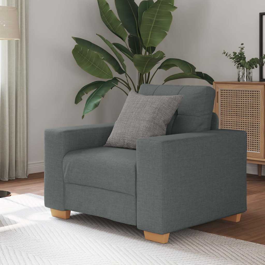Vidaxl fauteuil 100x78x80 cm stof donkergrijs