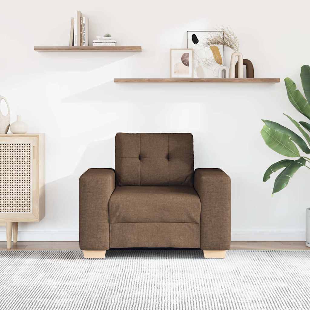 Vidaxl fauteuil bruin 100x78x80 cm stof