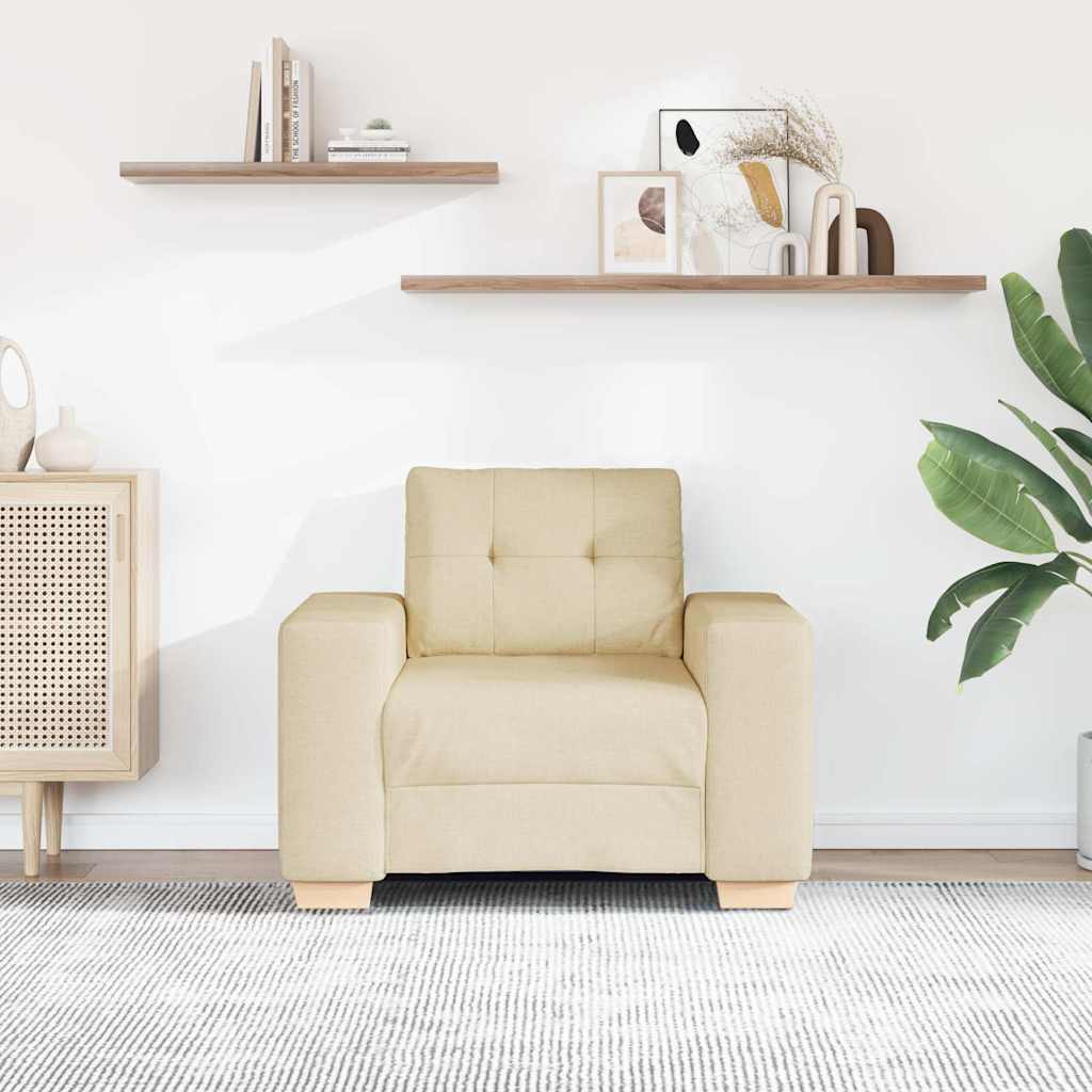 Vidaxl fauteuil crème 100x78x80 cm stof