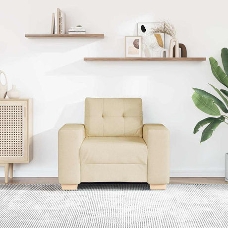 Vidaxl fauteuil crème 100x78x80 cm stof