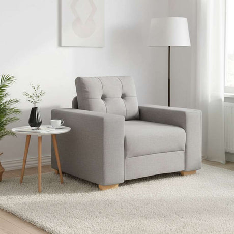 Vidaxl fauteuil wolgrijs 100x78x80 cm stof