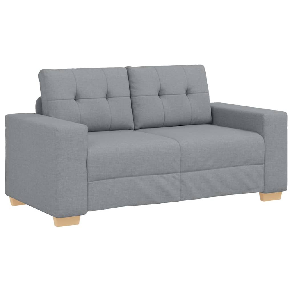 Vidaxl loveseat bank 160x77x82 cm stof lichtgrijs